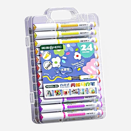HERO Acrylic Paint Brush Marker Set x 24