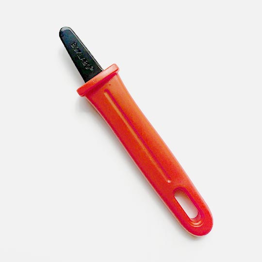 OVJ Fluorine Coated Serrated Blade Cardboard Cutter Red