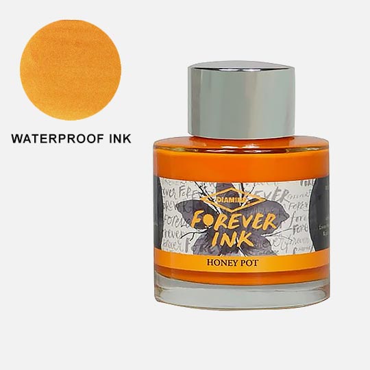 DIAMINE Forever Permanent Fountain Pen Ink 50ml Honey Pot