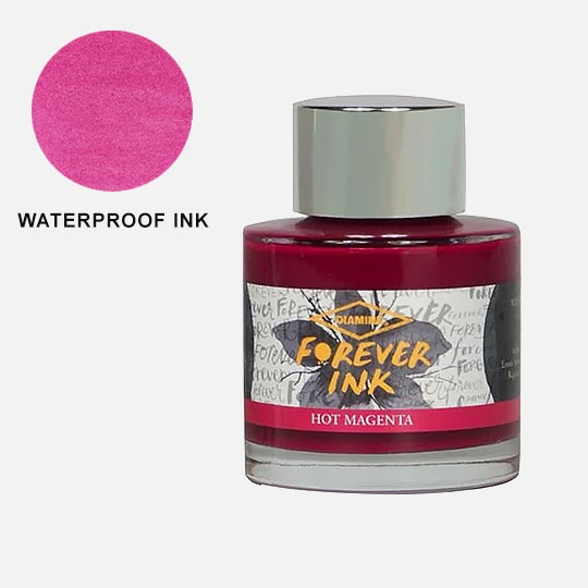 DIAMINE Forever Permanent Fountain Pen Ink 50ml Hot Magenta