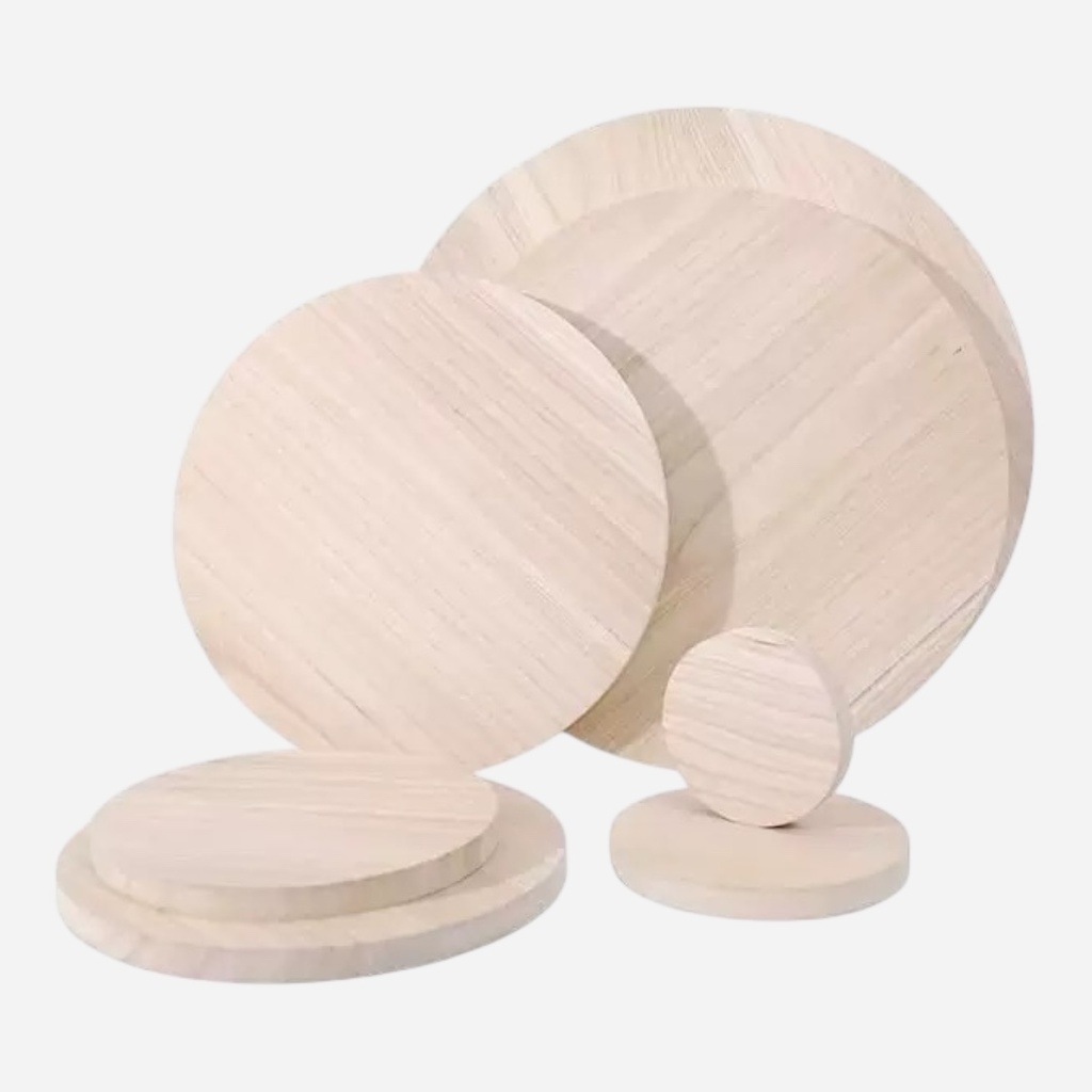 OVJ Natural Pine Wood Coaster 10mm x 10cm