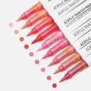 LANGUO Acrylic Brush Marker Lip Gloss Red Set x 9