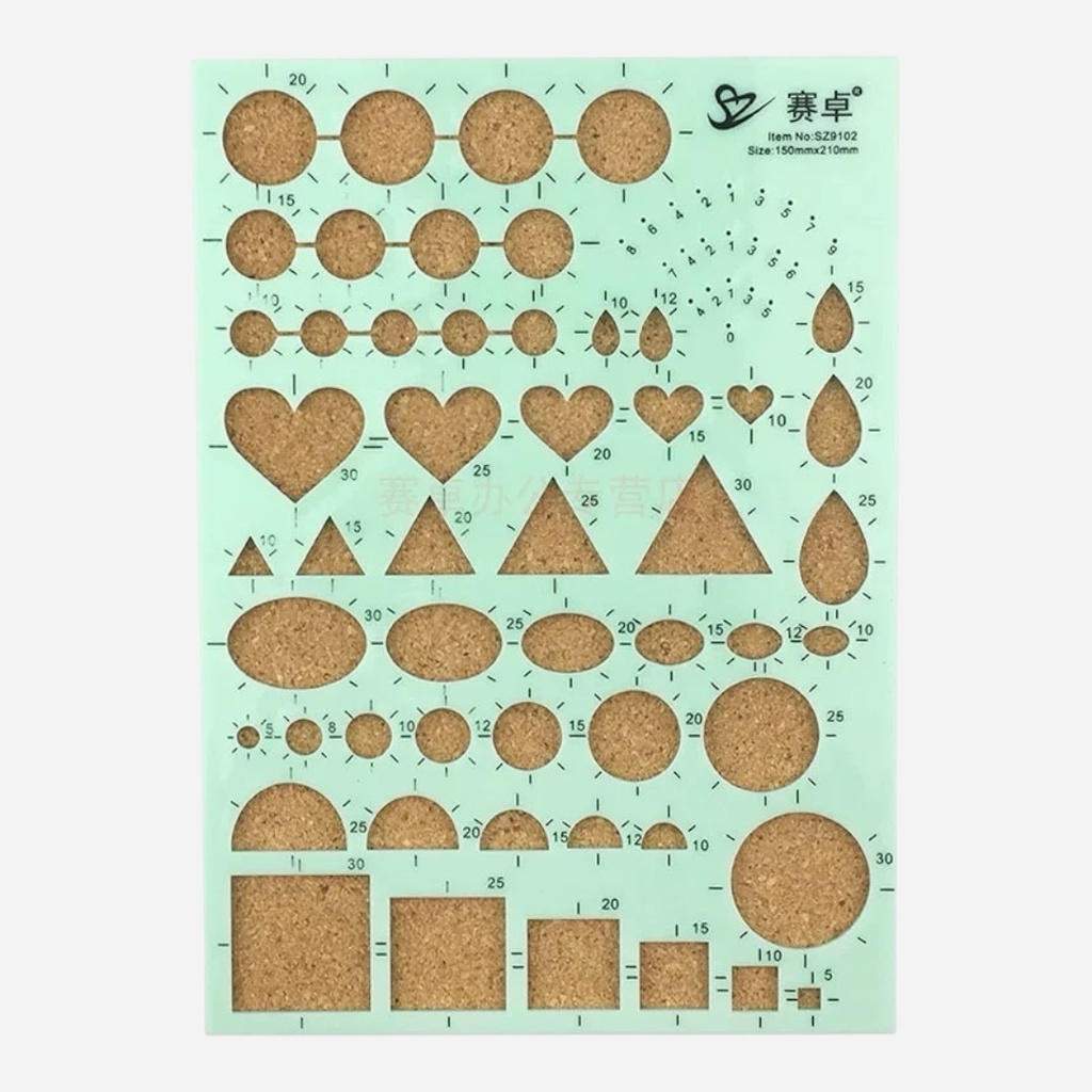 OVJ Quilling Paper Template Board 15cm x 21cm