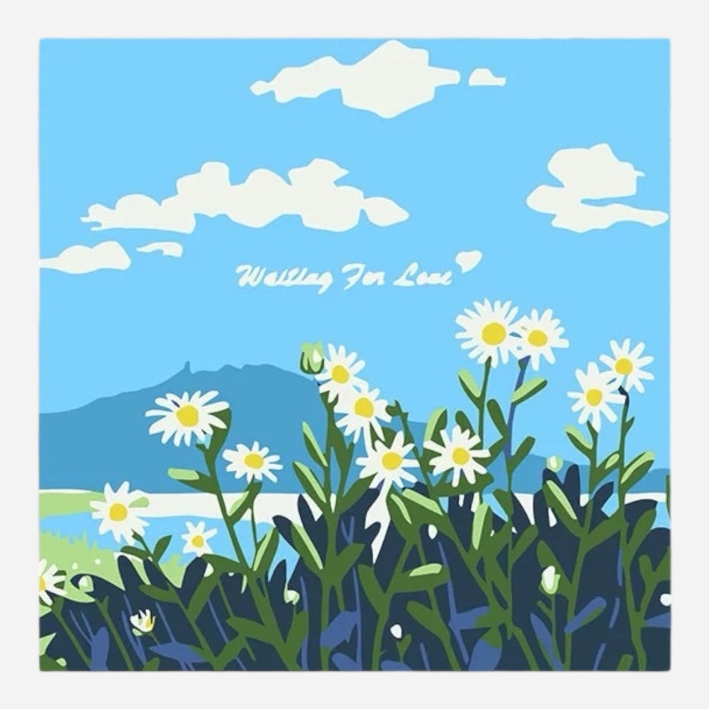 OVJ Paint By Numbers Kit 20cm x 20cm Sunflowers In The Valley