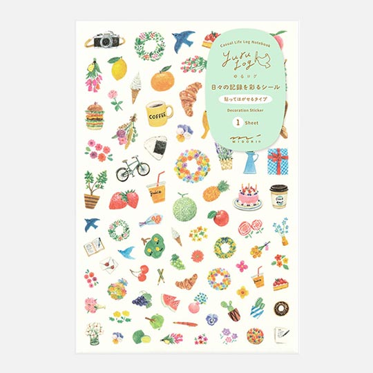 MIDORI Yuru Log Sticker Motif x 1