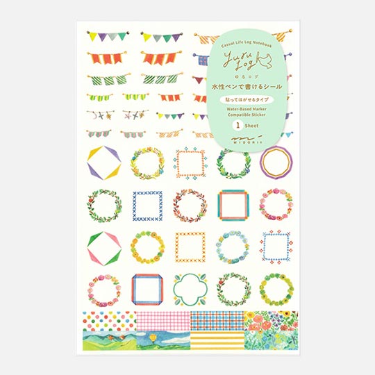 MIDORI Yuru Log Sticker Decoration x 1