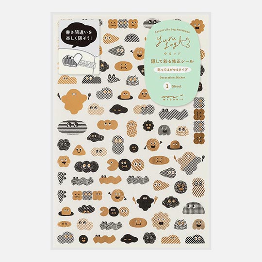 MIDORI Yuru Log Sticker Camouflage Mini Monster x 1