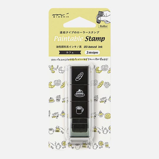 MIDORI Paintable Stamp Roller Cafe