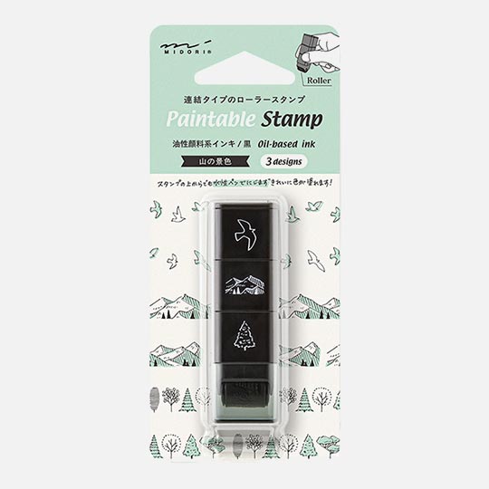 MIDORI Paintable Stamp Roller Mountain View