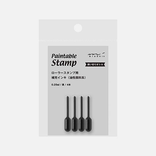 MIDORI Paintable Stamp Roller Refill Ink Black