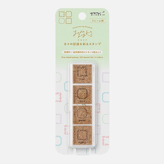 MIDORI Yuru Log Paintable Pre-inked Stamp Frame