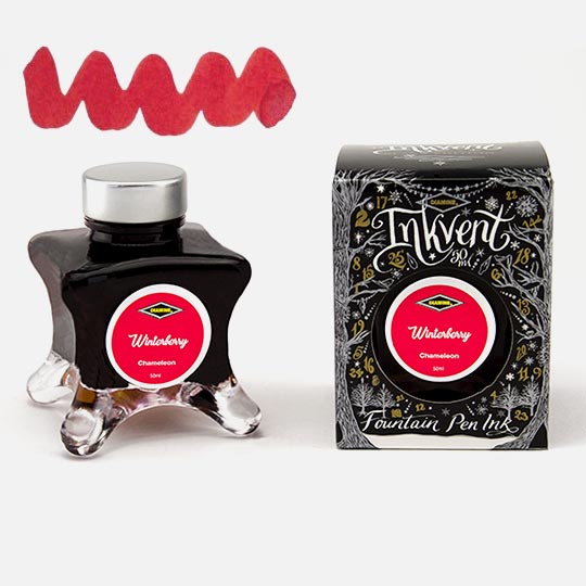 DIAMINE Inkvent Black Chameleon Fountain Pen Ink 50ml Winterberry