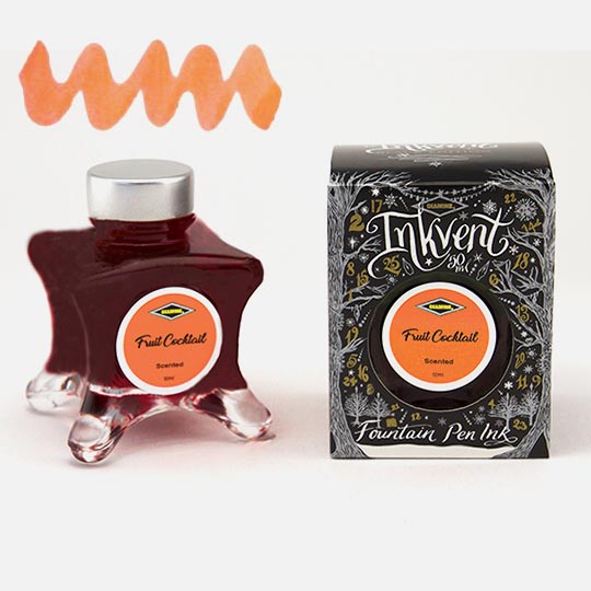 DIAMINE Inkvent Black Scented Fountain Pen Ink 50ml Fruit Cocktail