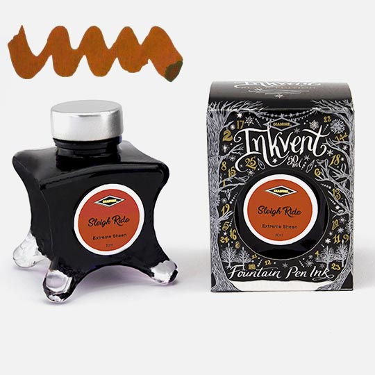 DIAMINE Inkvent Black Extreme Sheen Fountain Pen Ink 50ml Sleigh Ride