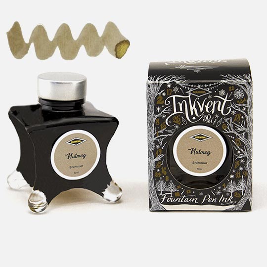 DIAMINE Inkvent Black Shimmer Fountain Pen Ink 50ml Nutmeg