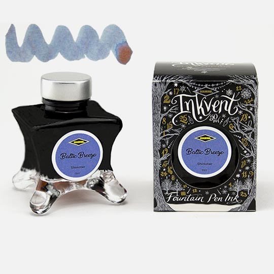DIAMINE Inkvent Black Shimmer Fountain Pen Ink 50ml Baltic Breeze
