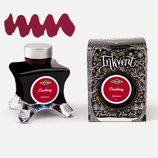 DIAMINE Inkvent Black Standard Fountain Pen Ink 50ml Cranberry