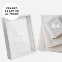 OVJ Mount Board A3 With A4 Window White (A3 Frame Sold Separately)