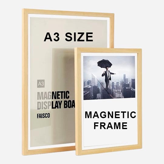 OVJ Wooden Magnetic Display Board A3