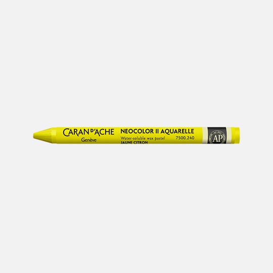 CARAN D'ACHE Neocolor II Water-Soluble Wax Pastel Lemon Yellow