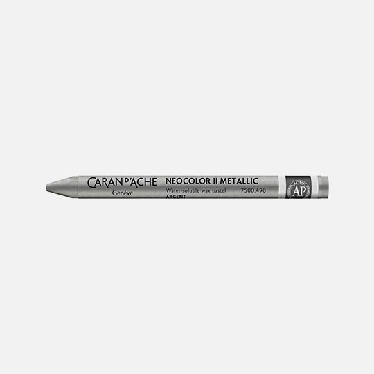 CARAN D'ACHE Neocolor II Water-Soluble Wax Pastel Metallic Silver