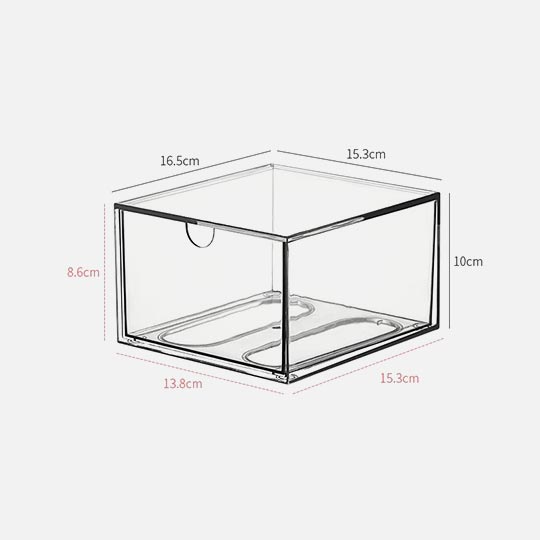 OVJ 4667 Modular Acrylic Storage Drawer (L) 10cm x 15.3cm x 16.5cm