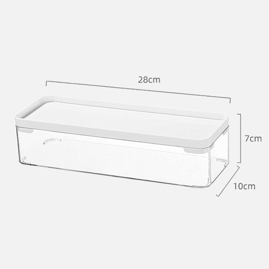 OVJ 8029 Modular Acrylic Storage Box With White Cover 7cm x 10cm x 28cm