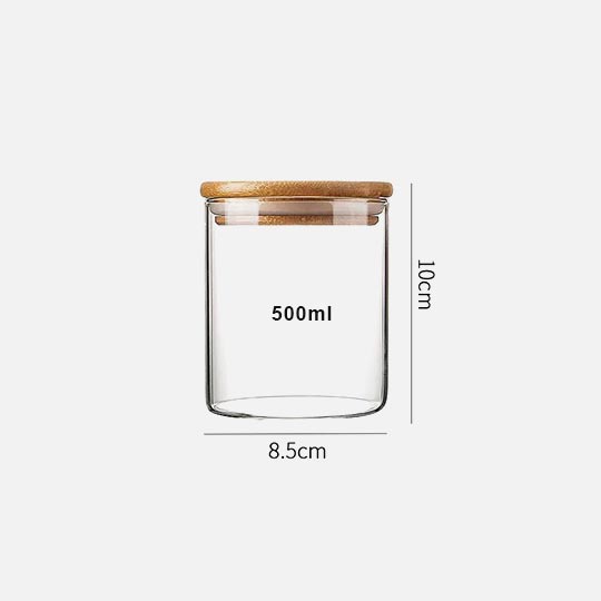 OVJ Glass Cylinder Container 500ml 8.5cm x 10.5cm