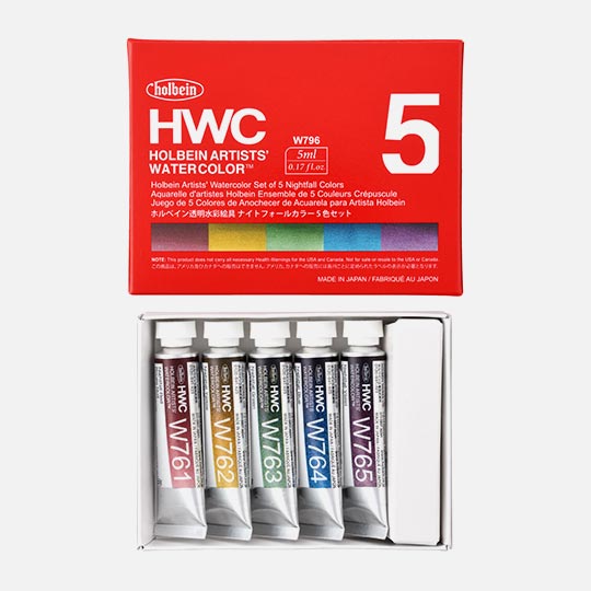 HOLBEIN Artist Nightfall Watercolor 5ml Set x 5