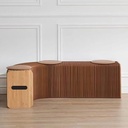 OVJ Honeycomb Accordion Bench 6-Seater Brown