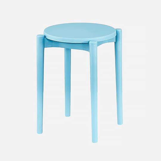 OVJ Stackable Plastic Stool Pastel Blue