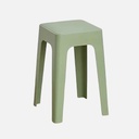 OVJ Stackable Plastic Square Stool Khaki Green
