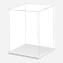 OVJ Diorama Plastic Display Box White Base H30cm x W30cm x L30cm