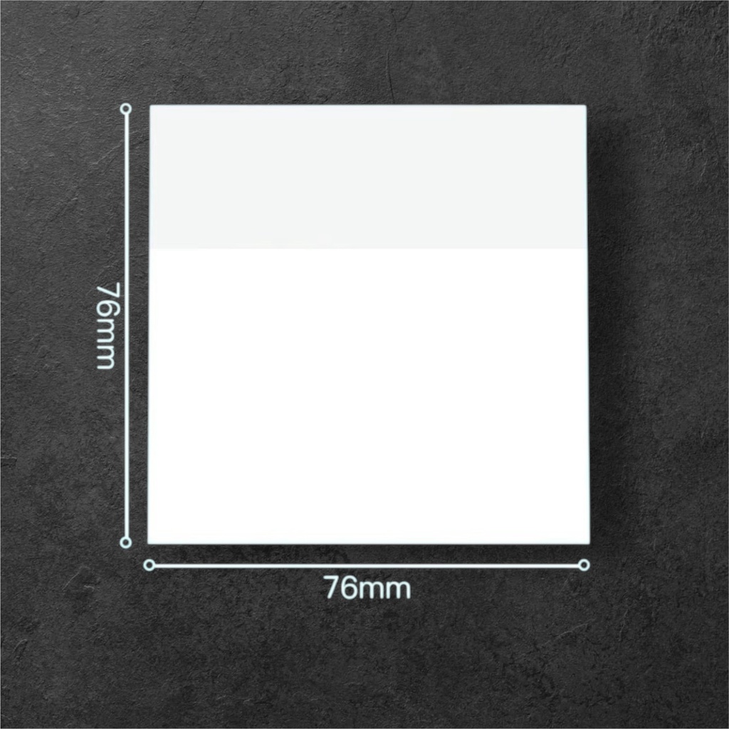 OVJ Sticky Notes Transparent 76mm x 76mm x 50