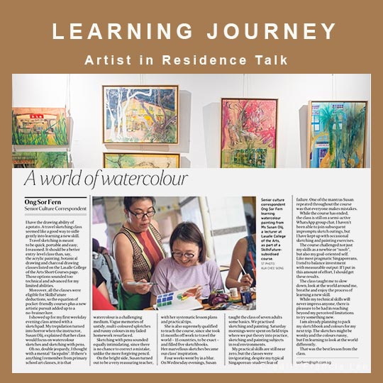 LEARNING JOURNEY In Conversation with (Susan Olij) Artist In Residence By TASA