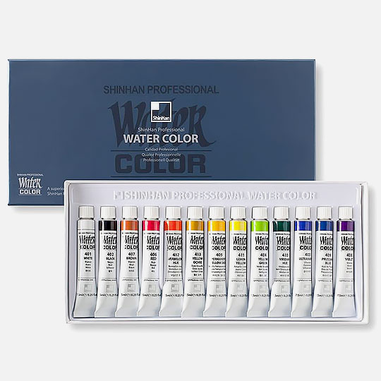 SHINHAN Professional Watercolor 7.5ml Set x 18