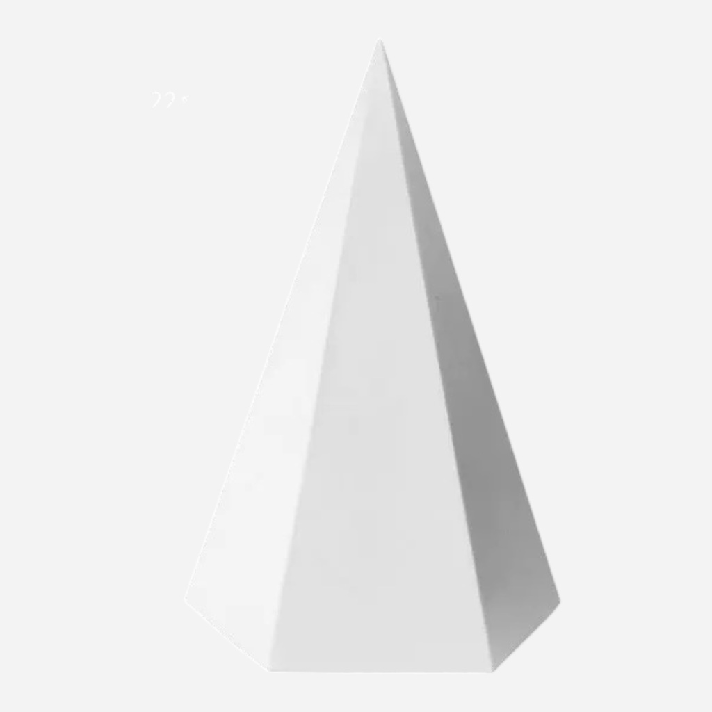 OVJ Geometric Form Hexangonal Pyramid 14cm x 22cm