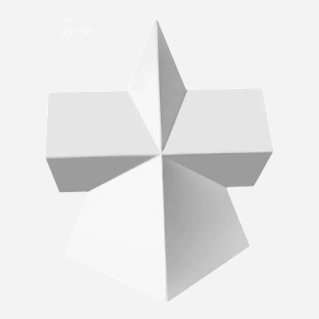 OVJ Geometric Form Intersecting Pyramid 20cm x 22cm