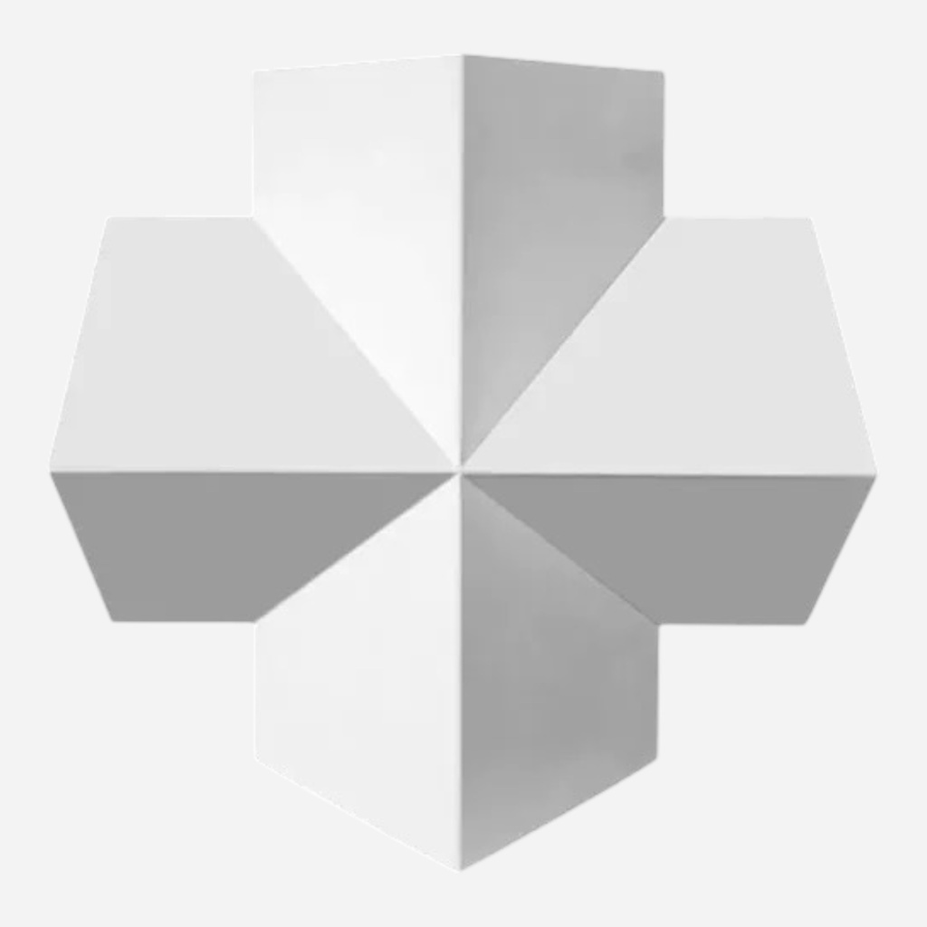 OVJ Geometric Form Intersecting Cuboid 20cm x 22cm