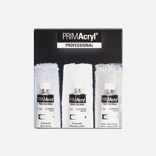SCHMINCKE Primacryl Professional Acrylic White 35ml Set x 3