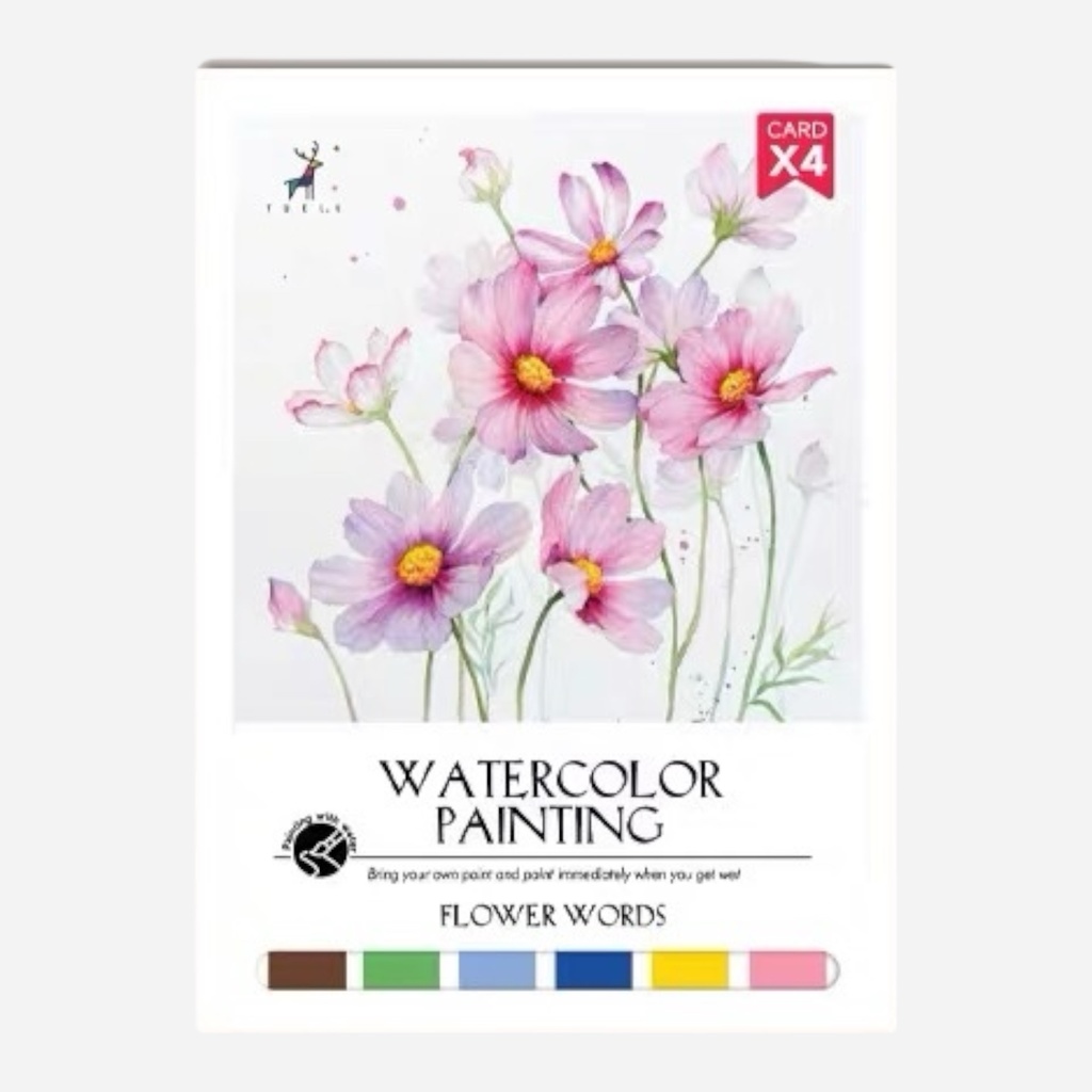OVJ Watercolor Painting Kit - Flower Words