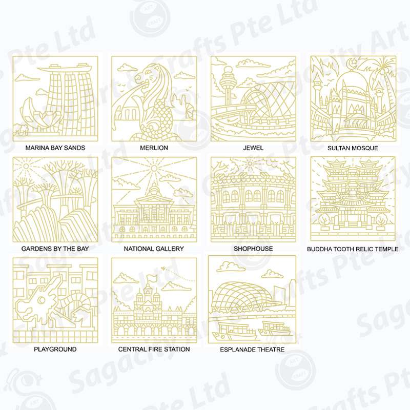 OVJ Pre-Waxed Batik With Colour & Brush (Singapore Edition) Art Kit 20cm x 20cm