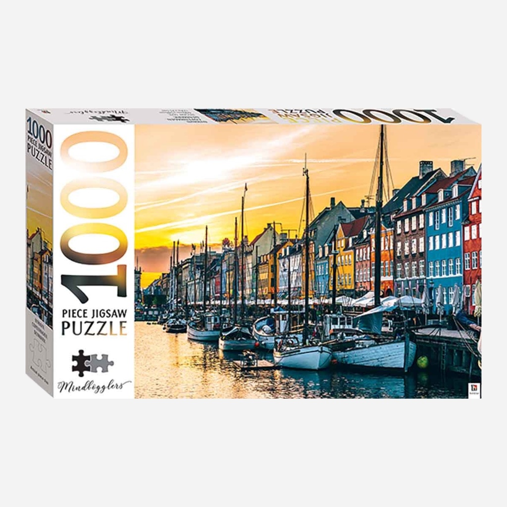 HINKLER Mindbloggers Jigsaw Puzzle 1000 Pieces - Nyhavn, Copenhagen, Denmark