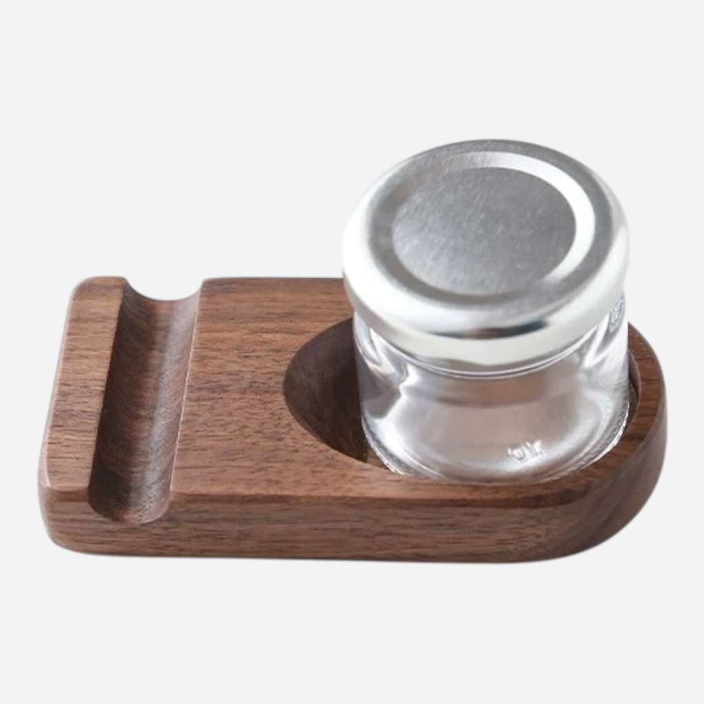 OVJ Walnut Calligraphy Ink Pot Stand