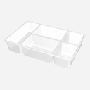 OVJ Plastic Storage Organiser With Cover White