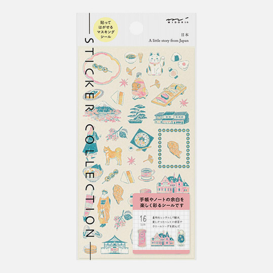 MIDORI Sticker Motifs Country Japan