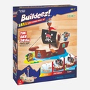 FABER-CASTELL Creativity For Kids Buildeez! Easy Wooden Model Set - The Sea Skull Pirate Ship