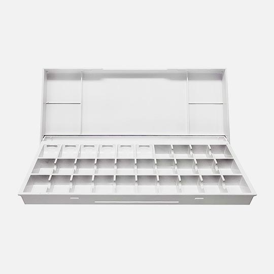 SHINHAN Watercolor Empty Palette Box For 24 1/2 Pans (Pans Not Included)