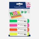 FABER-CASTELL Textile Marker Neon Set x 4