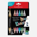 FABER-CASTELL Shake & Paint Acrylic Marker Metallic Set x 6